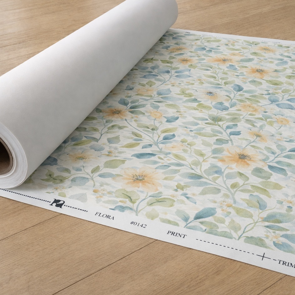 Comparison of pre-trimmed and untrimmed wallpaper edges